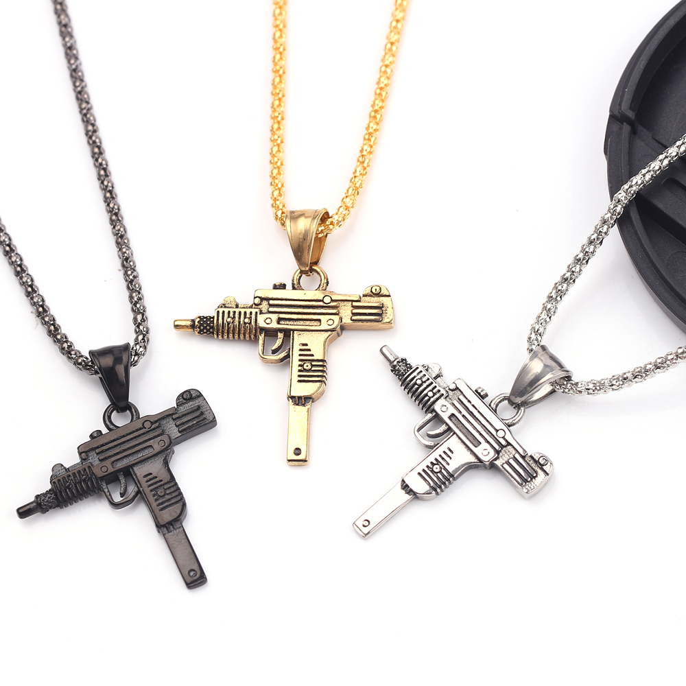 Men'S Accessories Jewelry - Кулон-подвеска в виде пистолета-пулемета Uzi в