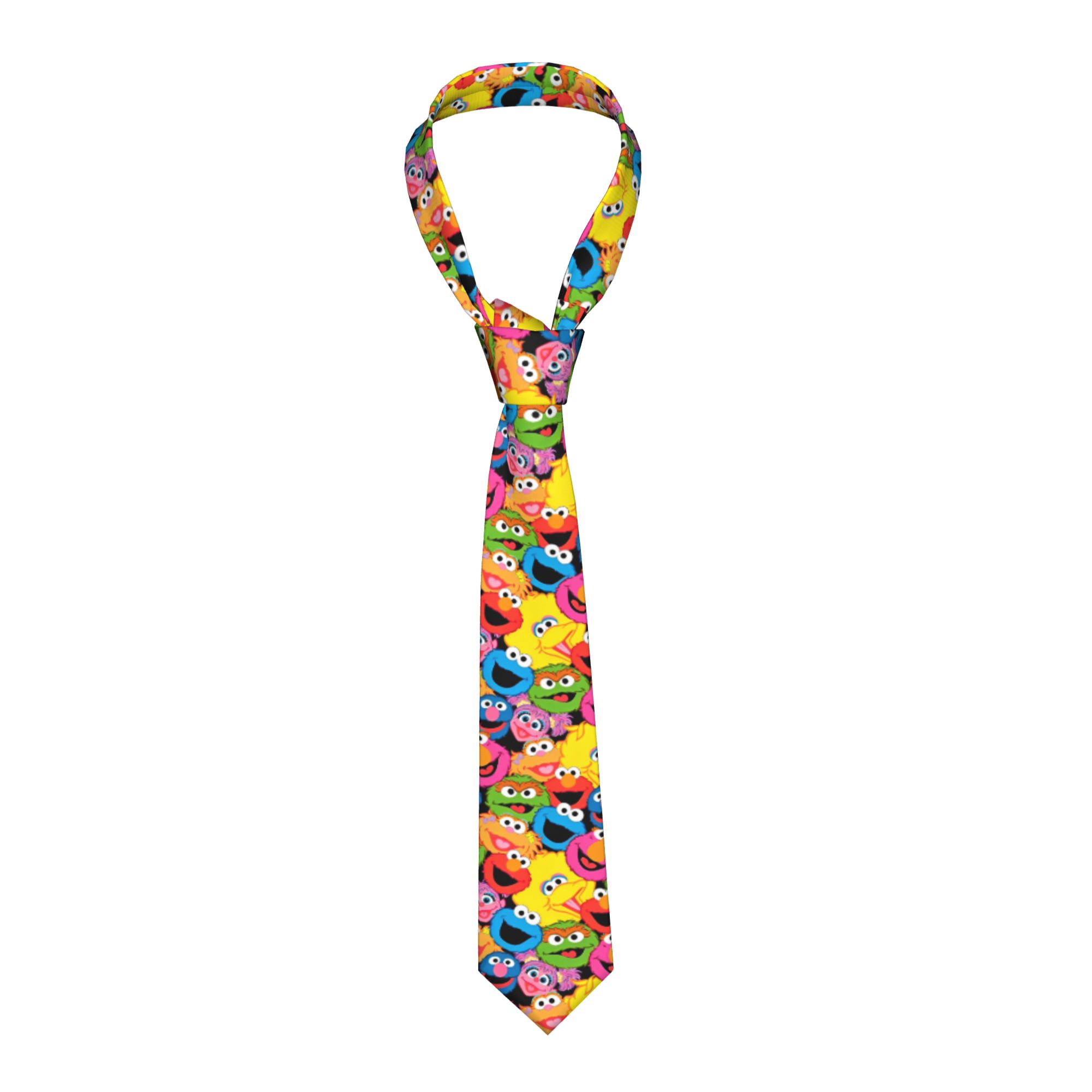 Men Accessories For Neck - Галстук Sesames Streets Cartoon Comedy, 8