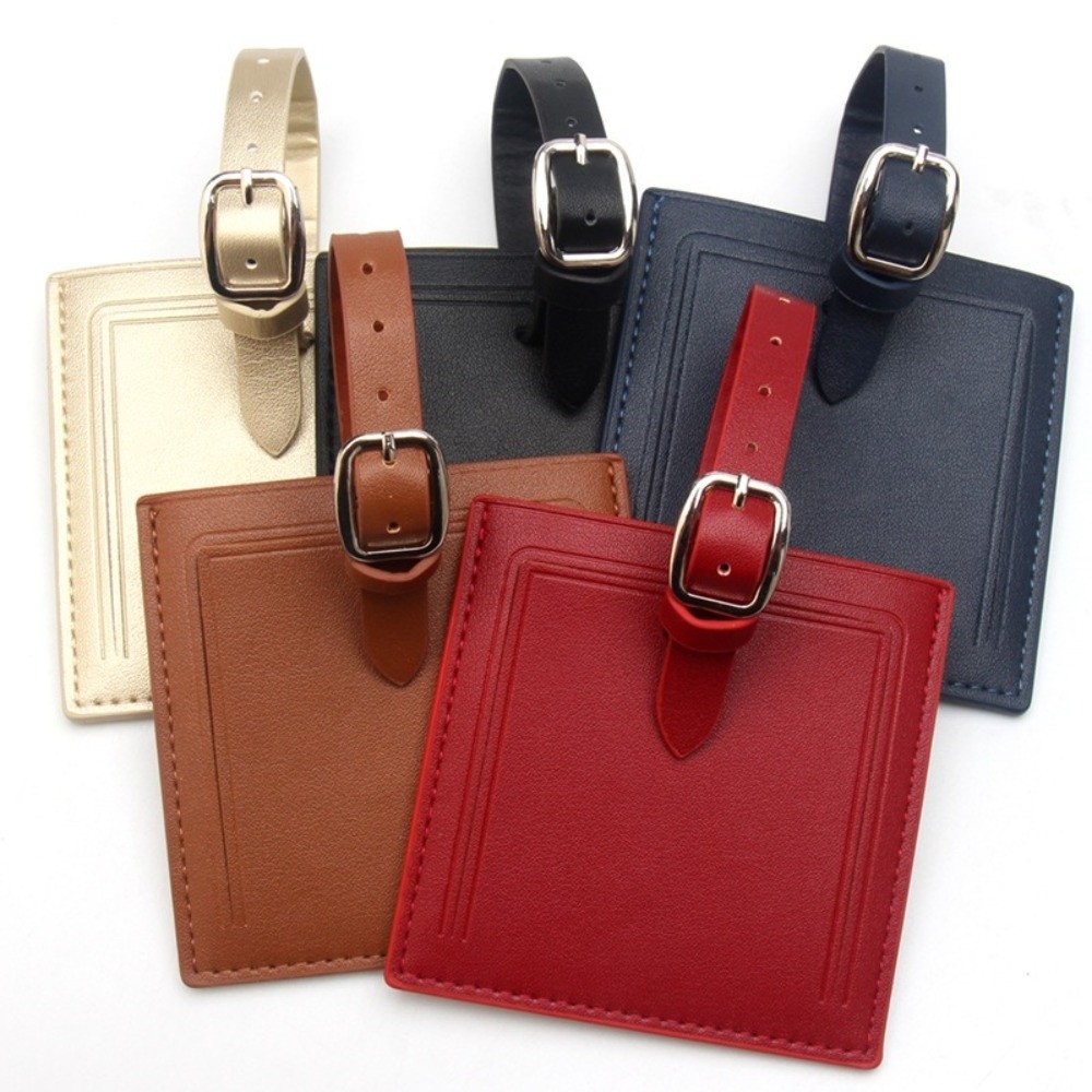Men Accessories Name - Квадратные кожаные бирки для багажа с