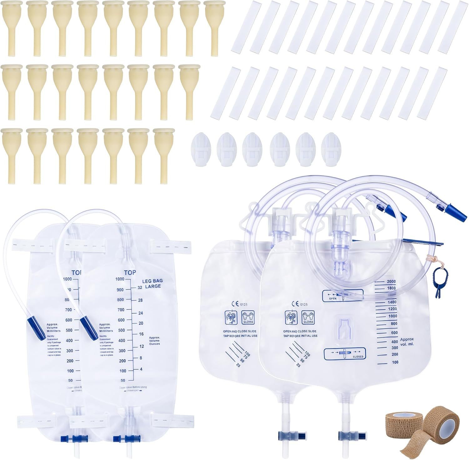 Men Accessories Combo Set - Набор из 34 мужских внешних презервативов-тюбиков,
