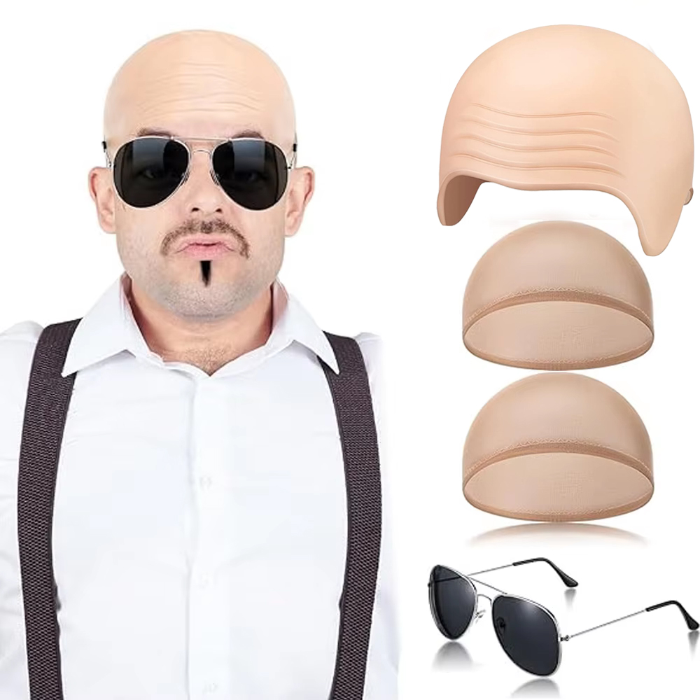 Men Accessories Combo Set - 4 шт., набор лысиных шапок для