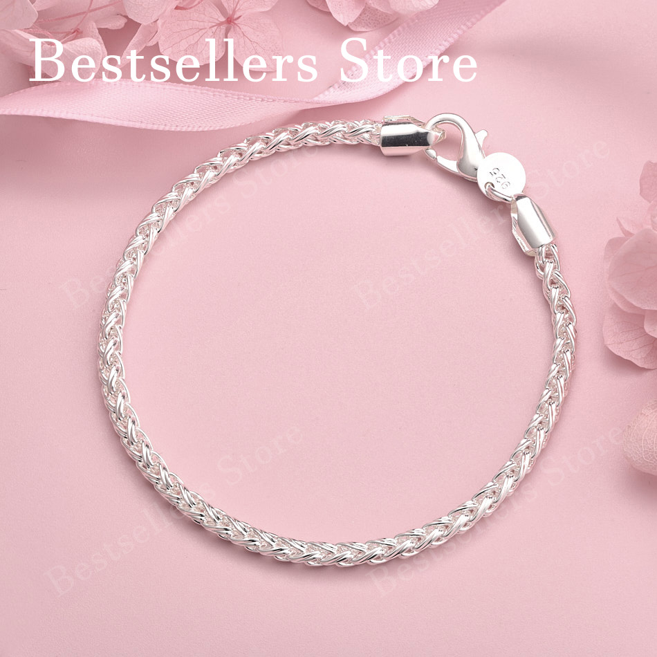 Men Accessories Chain And Bracelet - Изысканный плетеный браслет из стерлингового серебра