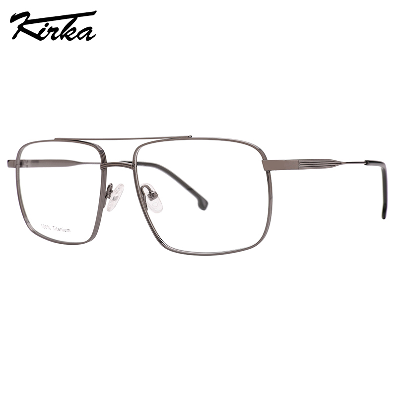 Men Accessories Tips - Мужские титановые большие прямоугольные очки Kirka