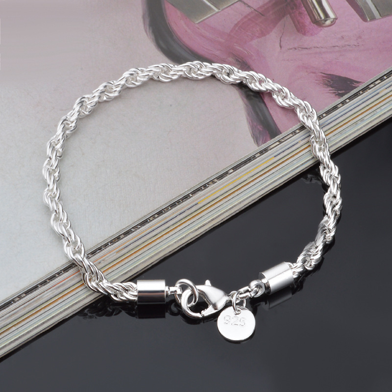 Men Accessories Singapore - Браслет из серебра 925 пробы с