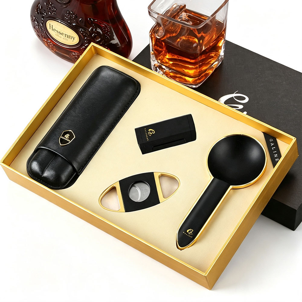 Cigar Cutter Set - GALINER металлический набор для курения сигар,