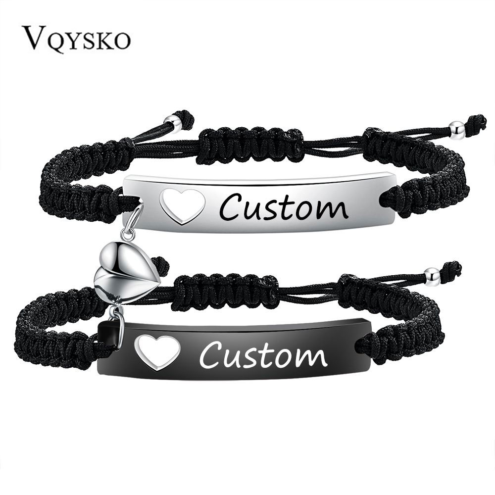 Men Accessories Chain And Bracelet - Набор браслетов для пар из нержавеющей