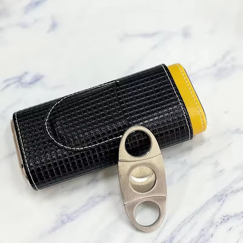 Портативный кожаный хьюмидор д – обзор и цена Cigar Cutter Set
