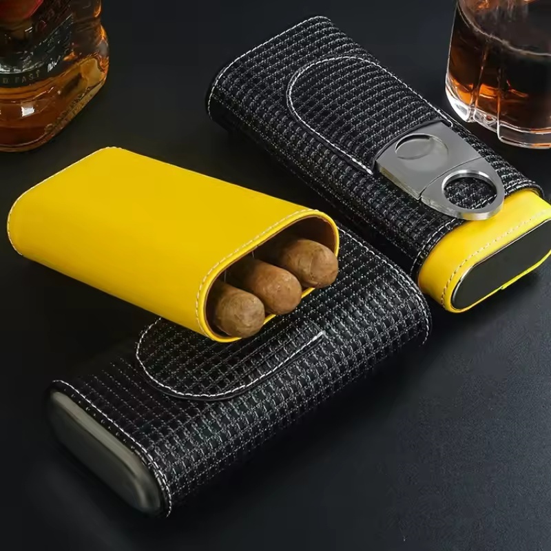 Портативный кожаный хьюмидор д – обзор и цена Cigar Cutter Set