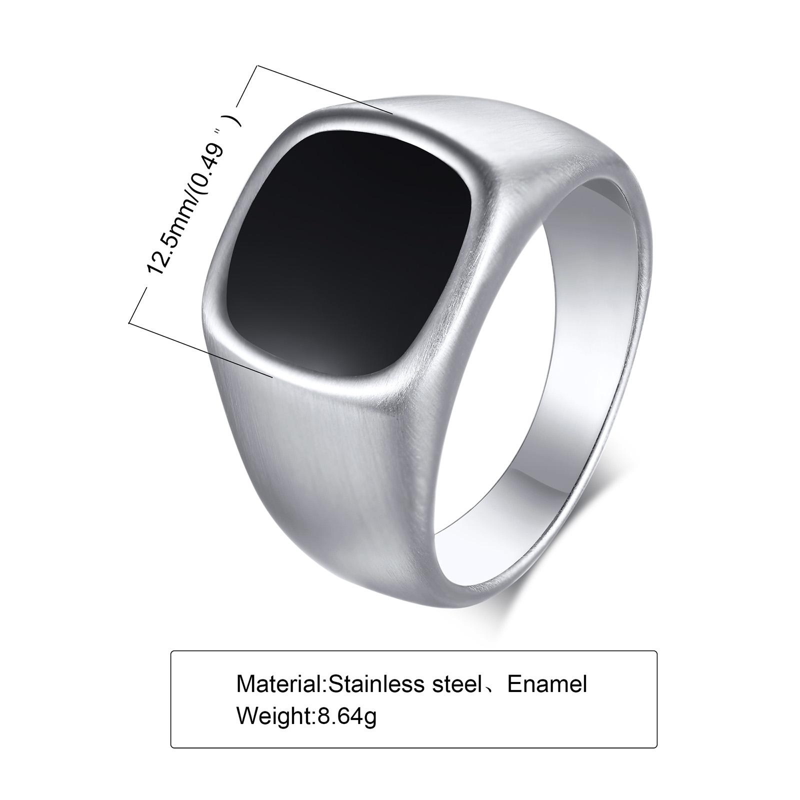 Мужское кольцо-значок из нержа – обзор и цена Signet Ring Men