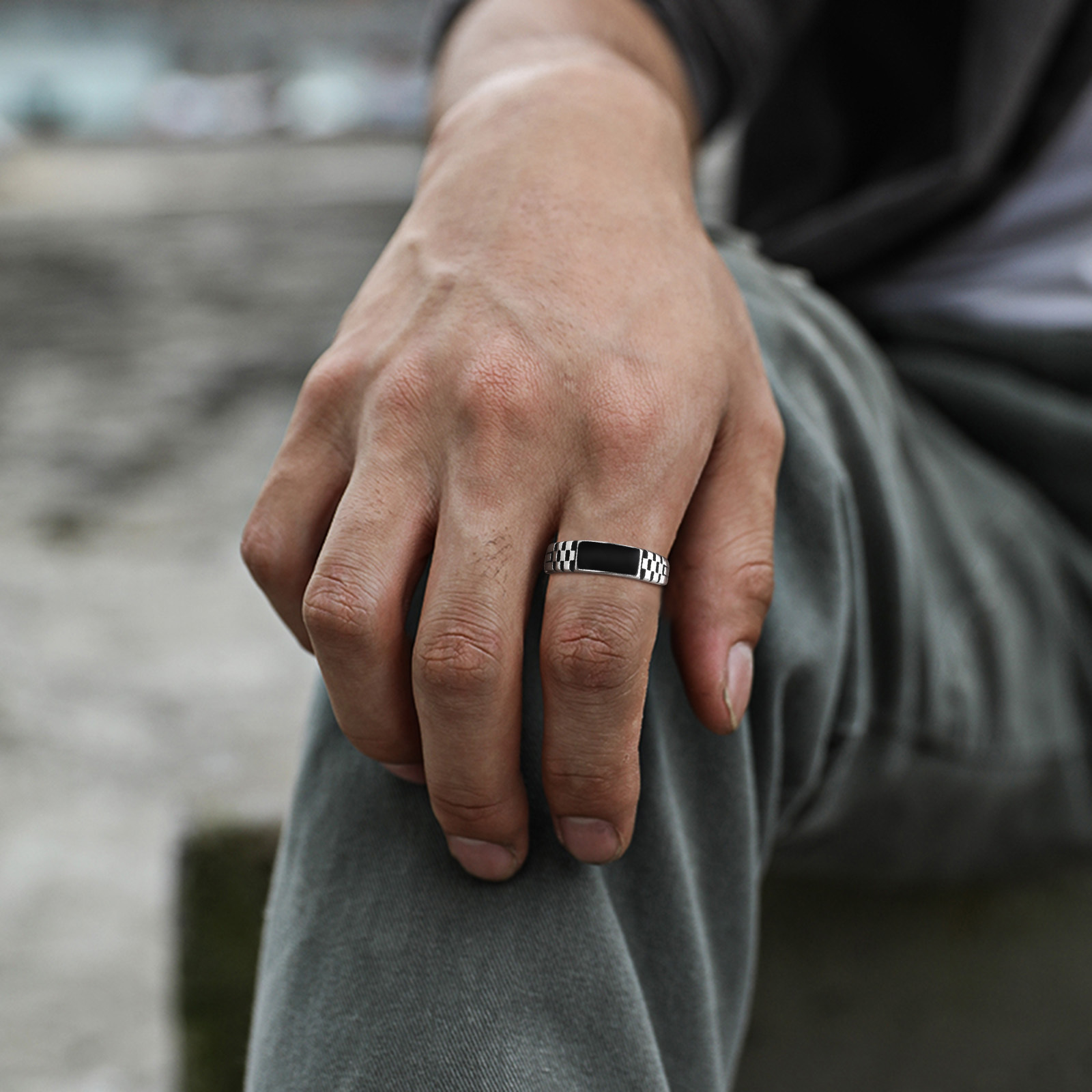 Мужские открытые кольца Vnox,  – обзор и цена Signet Ring Men