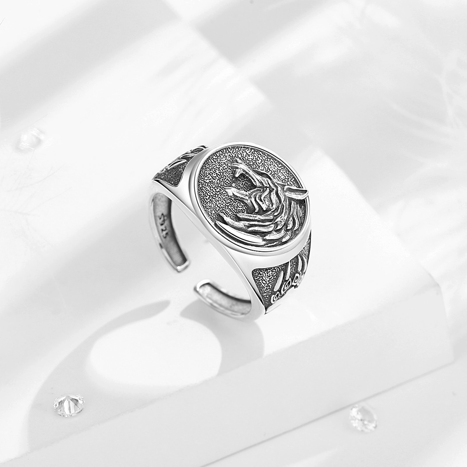 Eudora 925 пробы серебристое р – обзор и цена Signet Ring Men
