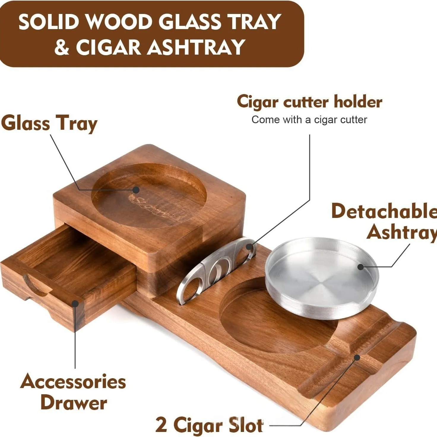 Роскошная коробка для аксессуа – обзор и цена Cigar Cutter Set