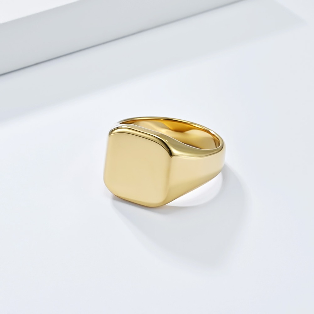 Женское квадратное кольцо из к – обзор и цена Signet Ring Men